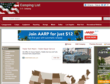 Tablet Screenshot of campinglist.us